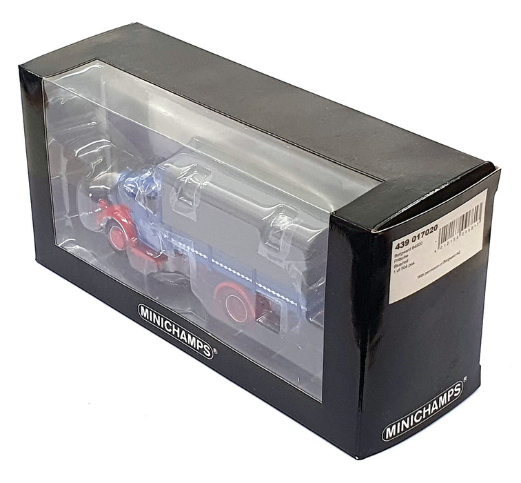 Minichamps 1/43 Scale 439 017020 - Borgward B4500 Pritsche Truck - Blue/Red