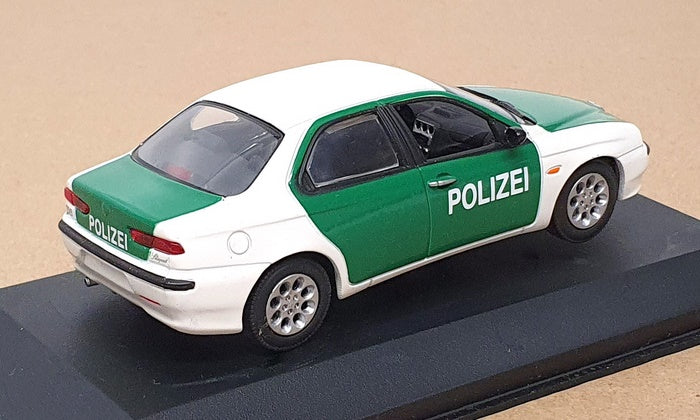 Minichamps 1/43 Scale 090525 - 1997 Alfa Romeo 156 Polizei - White/Green