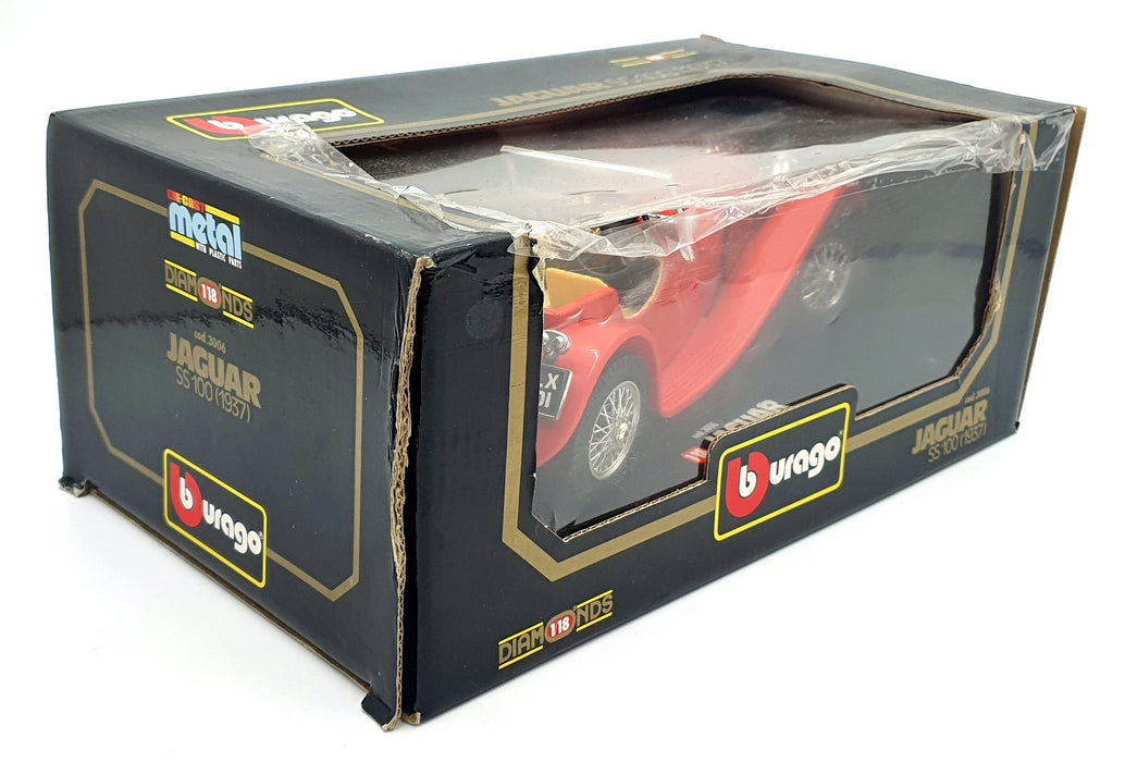 Burago 1/18 Scale 3006 - Jaguar SS 100 1937 - Red