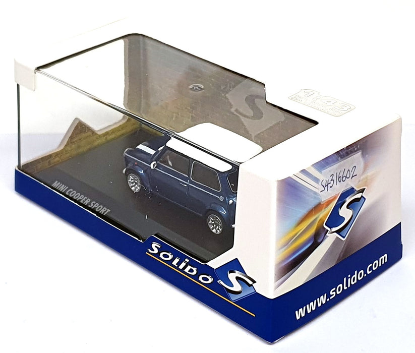 Solido 1/43 Scale Diecast S4316602 - Mini Cooper Sport - Tahiti Blue