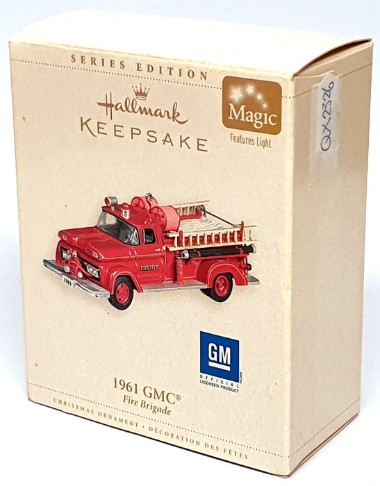 Hallmark 12cm Long Diecast QX2326 - 1961 GMC Fire Engine - Red