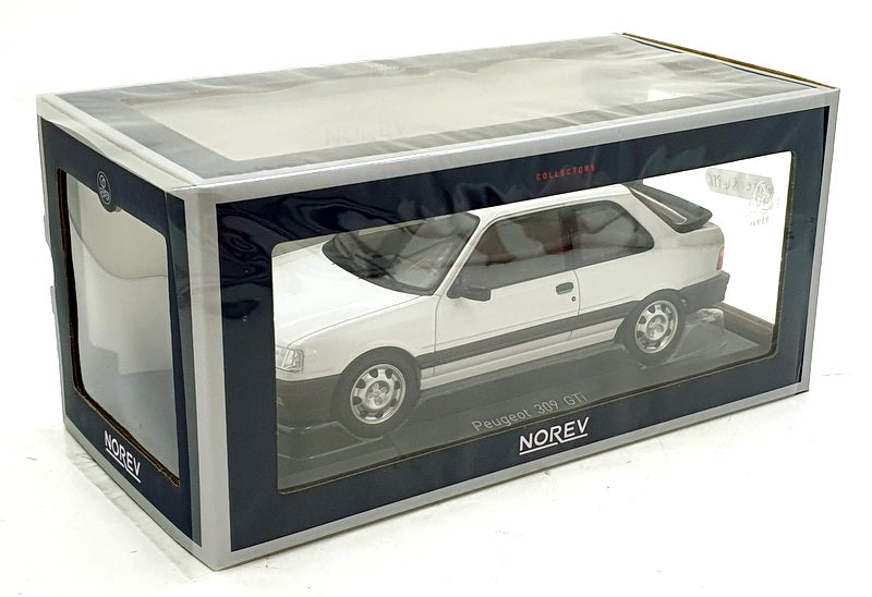 Norev 1/18 Scale Diecast 184888 - 1988 Peugeot 309 GTi - Meije White