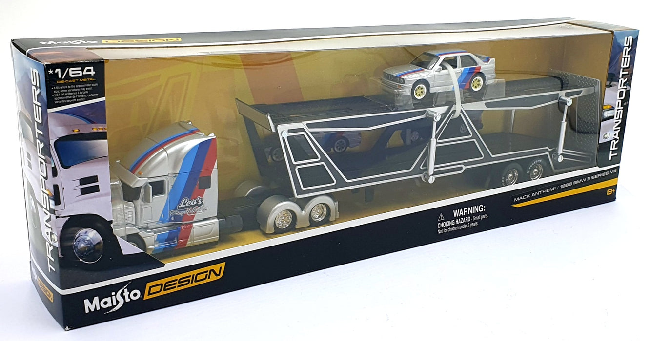 Maisto 1/64 Scale Diecast 11454 - Mack Anthem/1988 BMW 3 Series M3