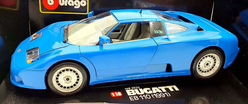 Burago 1/18 Scale Diecast 3035 - Bugatti EB 110 1991 - Blue