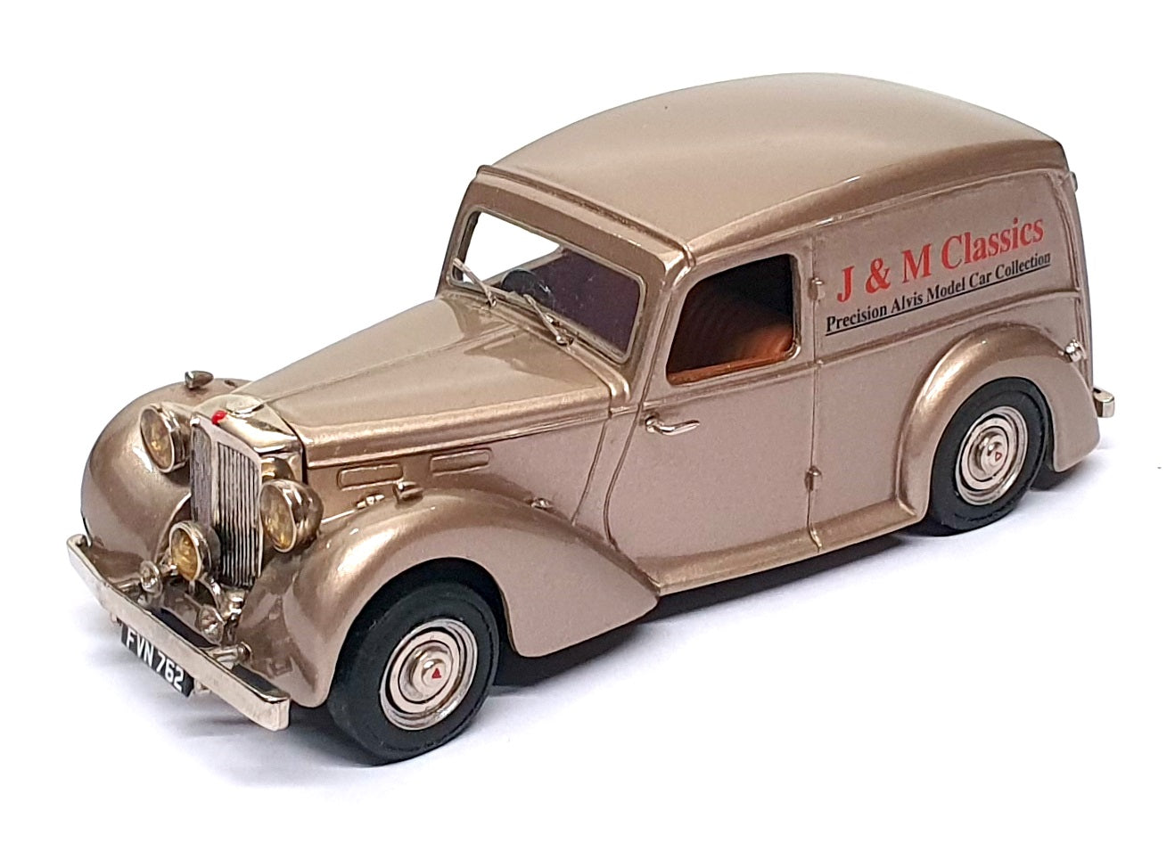 J&M Classics 1/43 Scale JM102 - 1950 Alvis TA14 Van J&M Livery - Met. Lt. Oyster