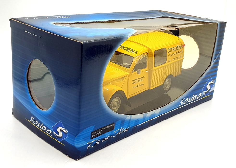 Solido 1/18 Scale Diecast 8423 - Citroen 2CV Camionnette - Yellow