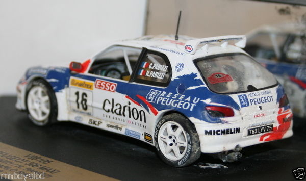VITESSE 1/43 SCALE - V98105 - PEUGEOT 306 MAXI MONTECARLO RALLY 1998 PANIZZI