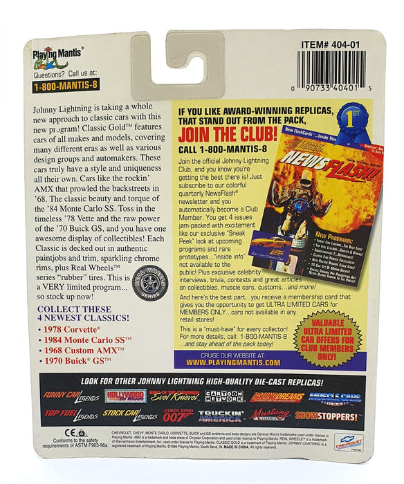 Johnny Lightning 1/64 Scale 404-01 Classic Gold 1970 Buick GS #6