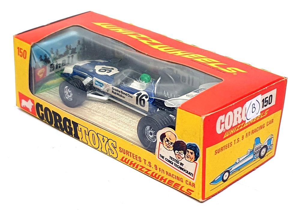 Corgi Toys 1/36 Scale Original Diecast 150 - (B) F1 Surtees T.S.9B #16 - Blue