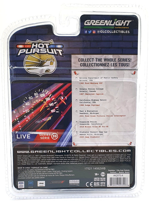 Greenlight 1/64 Scale 42970-A - 1982 Ford Mustang SSP - White