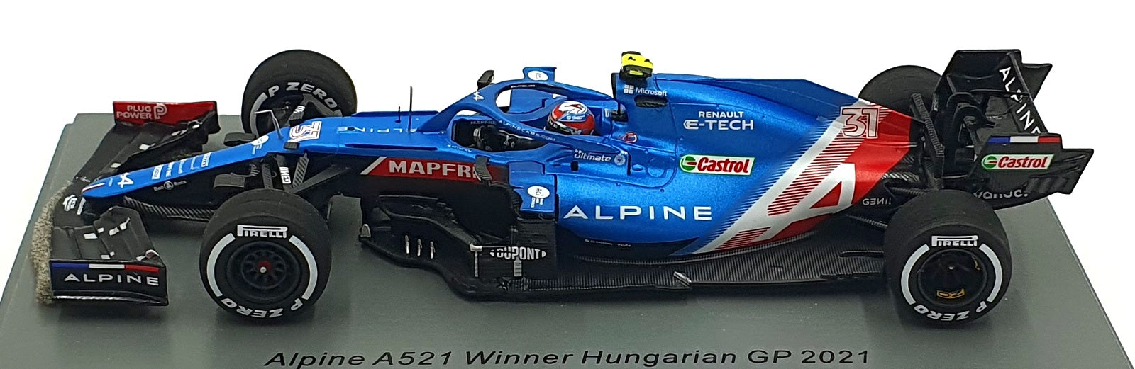 Spark 1/43 Scale S7684 - Alpine A521 #31 1st Hungarian GP 2021