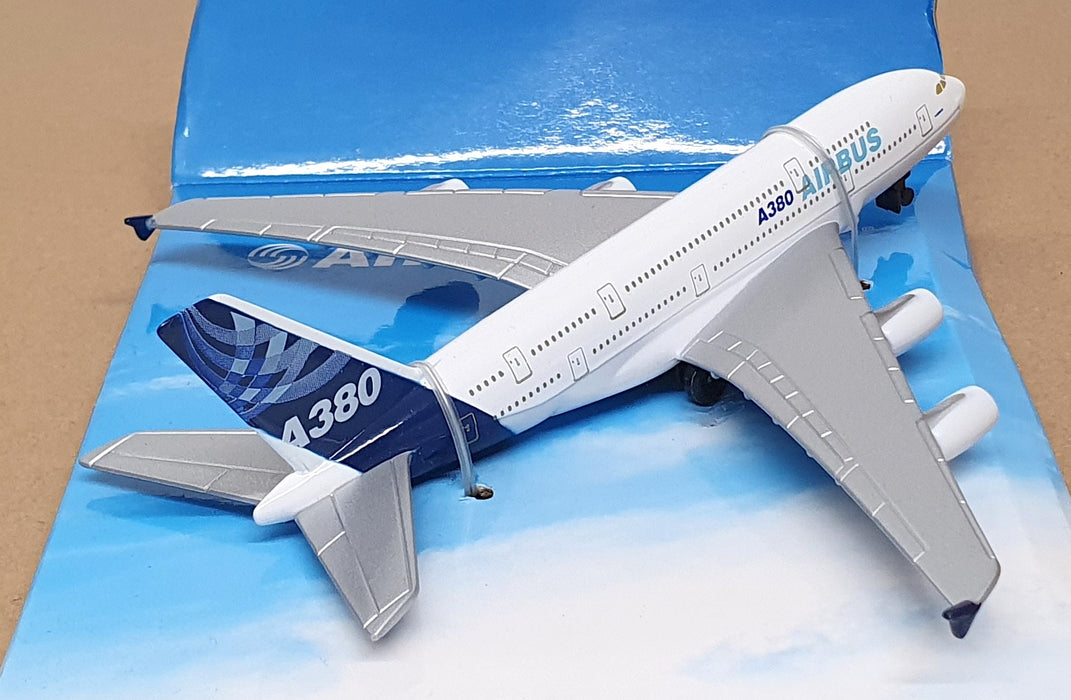 Daron Toys Appx 14cm Long Diecast RT0380 - Airbus A380 Aircraft - White/Blue