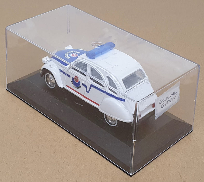 Guisval Appx 11cm Long GV02W - Citroen 2CV6 Spain Police - White/Blue