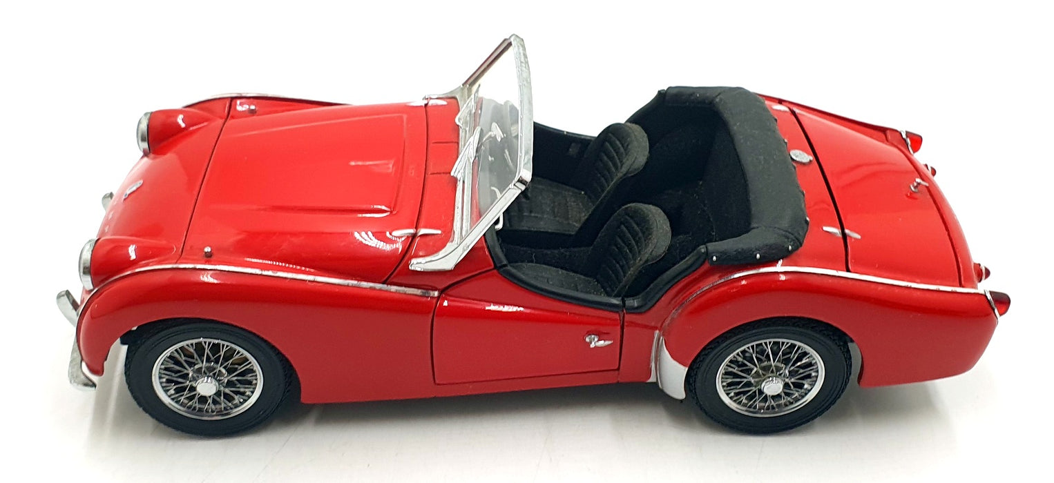 Kyosho 1/18 Scale Diecast DC22426F - Triumph TR3A - Red/Black