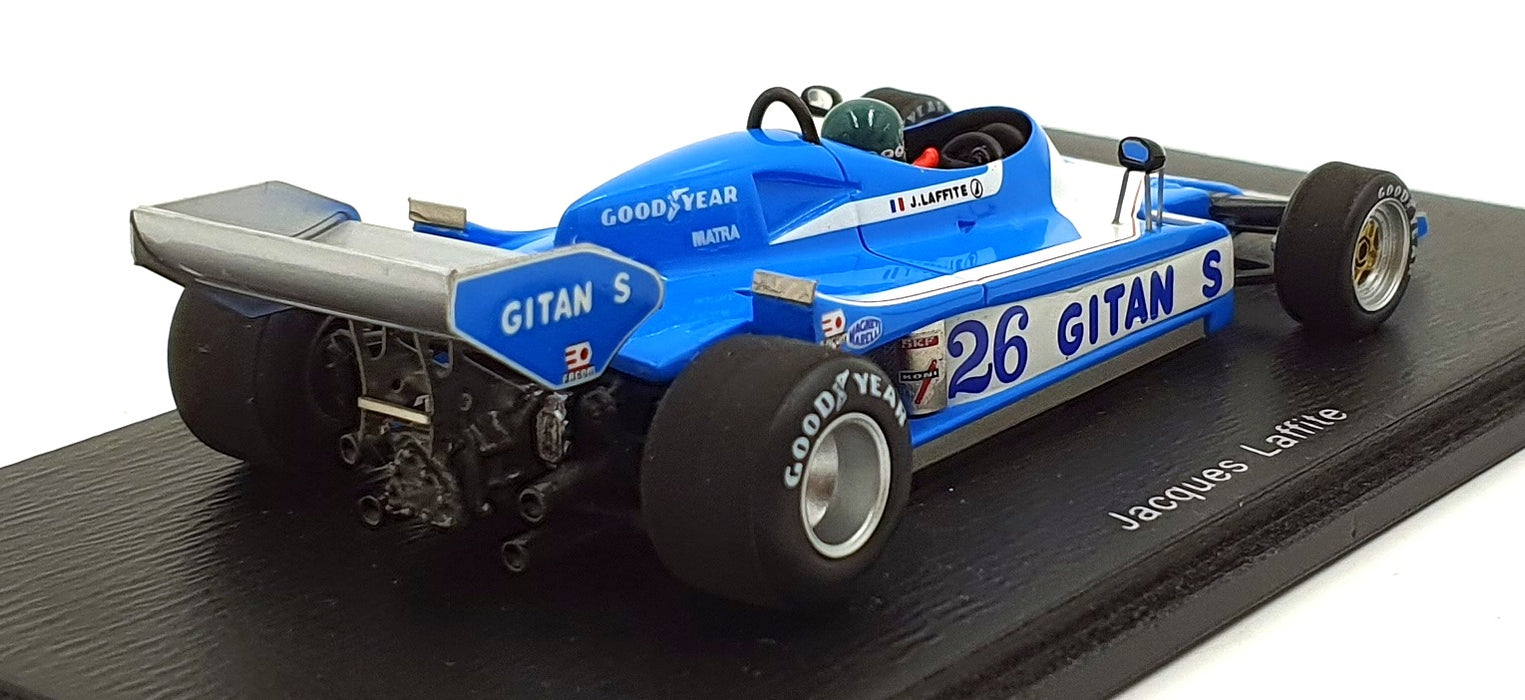 Spark 1/43 Scale S4267 - Ligier JS9 #26 3rd Spain GP 1978 - Laffite