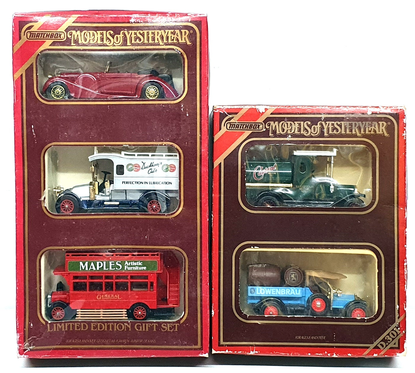 Lledo Appx 9-10cm Long LED05S - 3 Piece Box + 2 Piece Box Of Assorted Vehicles