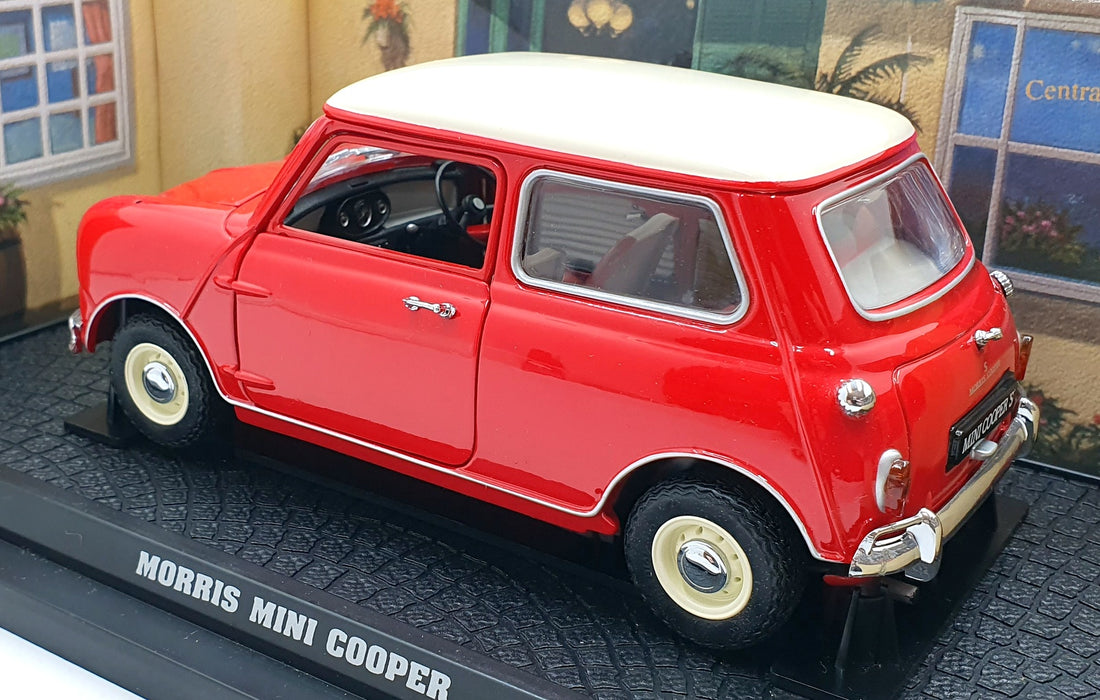 Kyosho 1/18 Scale Diecast 08101R - Morris Mini Cooper 1275 S - Red/White