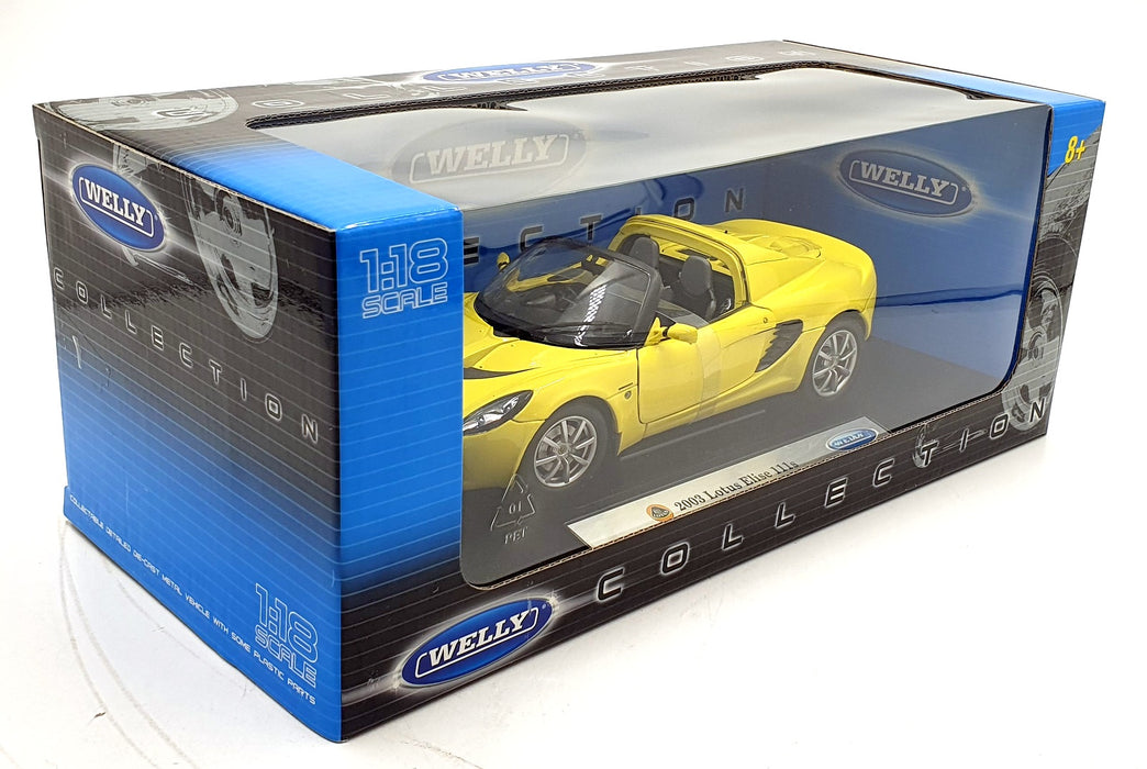 Welly 1/18 Scale 12535R-W - 2003 Lotus Elise 111s - Yellow