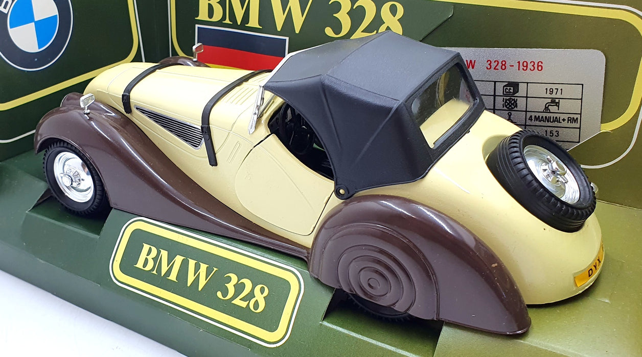 Polistil 1/16 Scale Diecast TG6 - BMW 328 - Cream/Brown