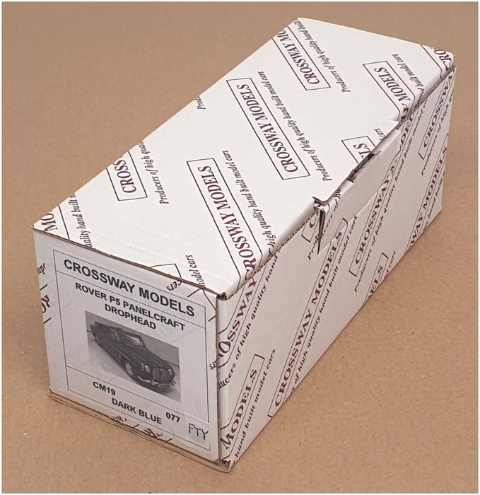 Crossway Models 1/43 Scale CM19 - Rover P5 Panelcraft Drophead - Dk Blue