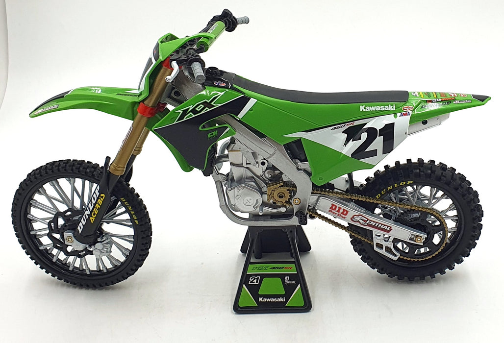 NewRay 1/6 Scale 49733 - Kawasaki KX 450 SR Motorbike #21 Jason Anderson