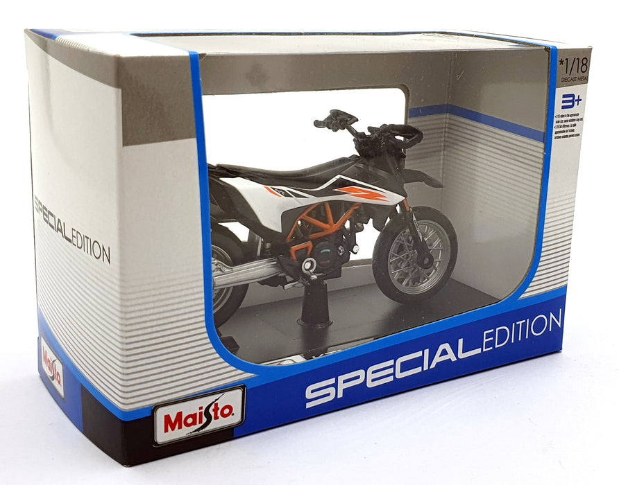 Maisto 1/18 Scale 19131 - KTM 690 SMC R Motorbike - Black/Orange