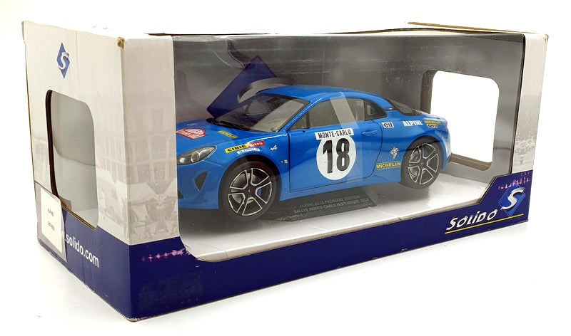 Solido 1/18 Scale Diecast S1801603 Alpine A110 Prem Edition #18 Monte-Carlo '18