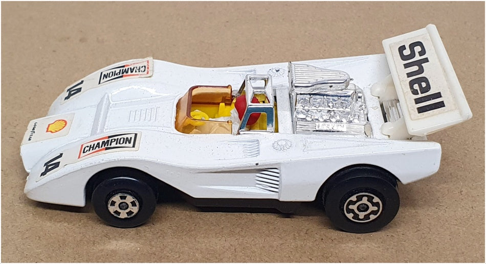 Matchbox Appx 11cm Long Diecast K-51 - Barracuda Race Car #14 - White