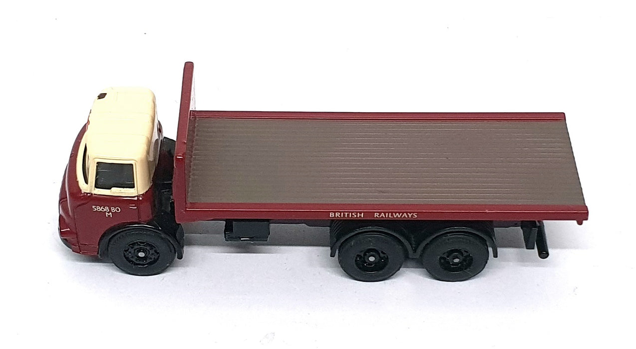 Base Toys 1/76 Scale D-19 - Albion Flatbed Lorry British Railways - Maroon