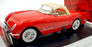 Mira 1/18 Scale Diecast 6195 - 1954 Chevrolet Corvette Convertible - Red/White