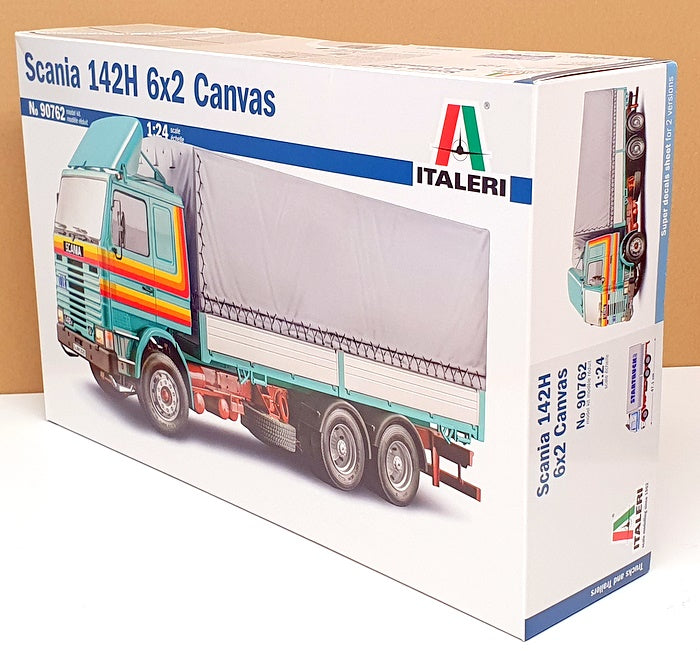 Italeri 1/24 Scale Unassembled Kit 90762 - Scania 142H 6x2 Canvas Truck