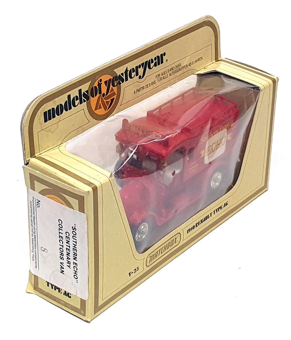 Matchbox Diecast Y-25 No.8 - 1910 Renault Southern Echo Centenary Collectors Van