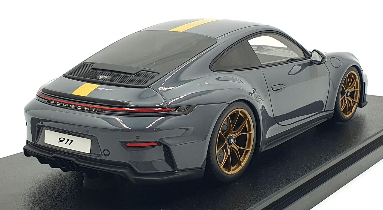 GT Spirit 1/18 Scale Resin GT577 - Porsche 911 992.2 GT3 Touring - Grey/Yellow