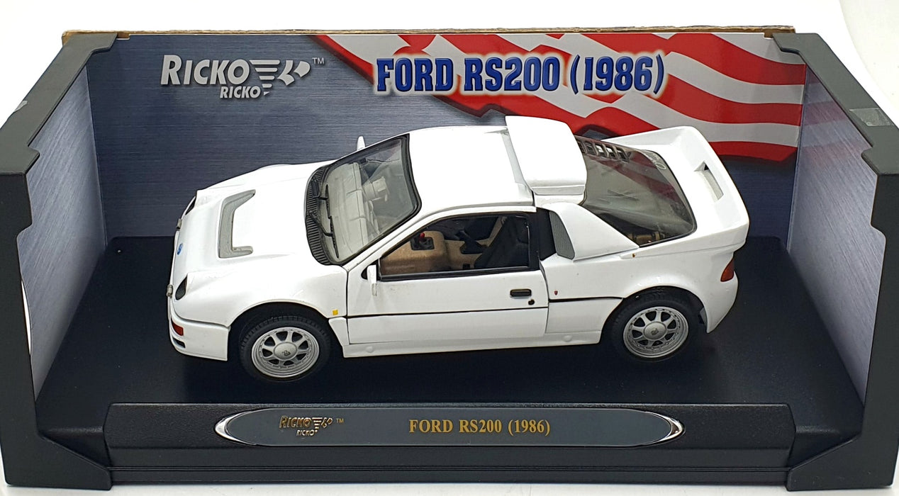 Ricko 1/18 Scale Diecast 32137 - Ford RS200 1986 - White