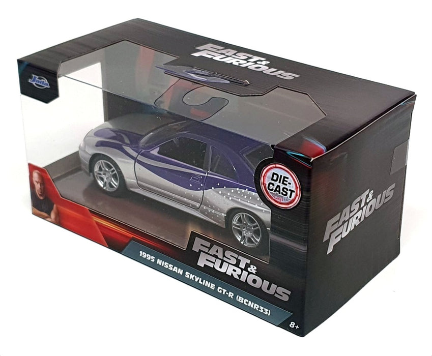 Jada 1/32 Scale 32587 - Fast & Furious 1995 Nissan Skyline GT-R - Purple/Silver