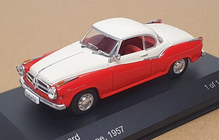 Whitebox 1/43 Scale WB128 - 1957 Borgward Isabella Coupe - Red/White