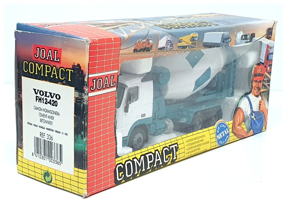 Joal 1/50 Scale Diecast 336 - Volvo FH12 Cement Mixer - White/Blue