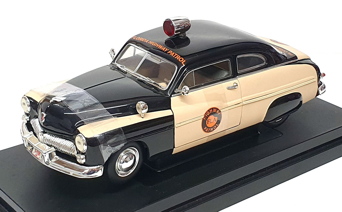 Ertl 1/18 Scale 32818 - 1949 Mercury Florida Highway Patrol Police - Black/Beige