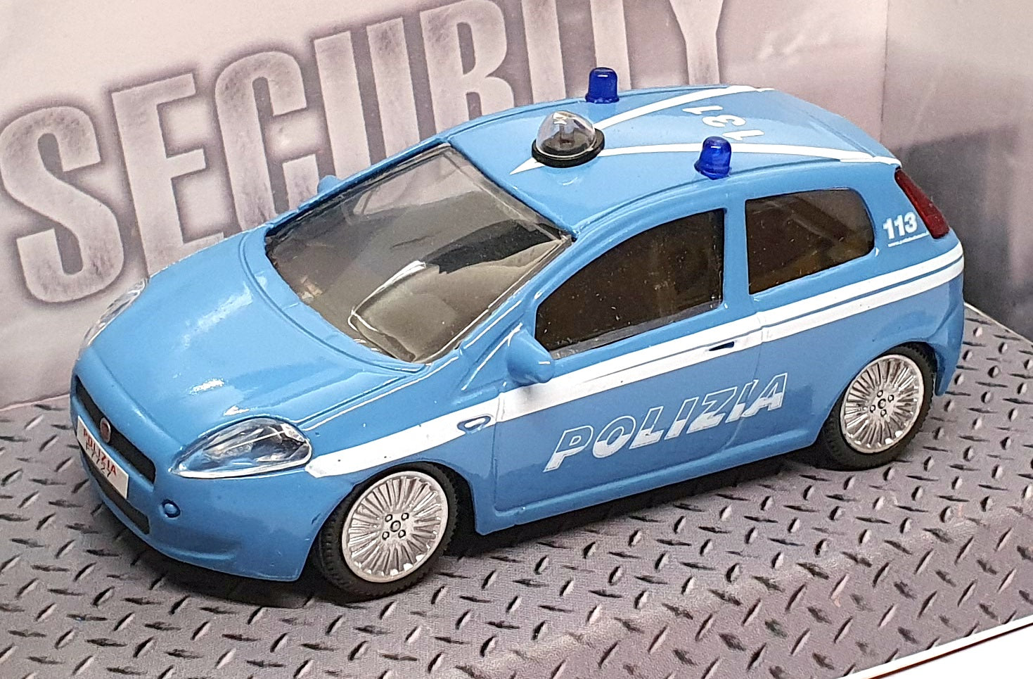 Mondo Motors 1/43 Scale MM06F - Fiat Polizia Police - Blue