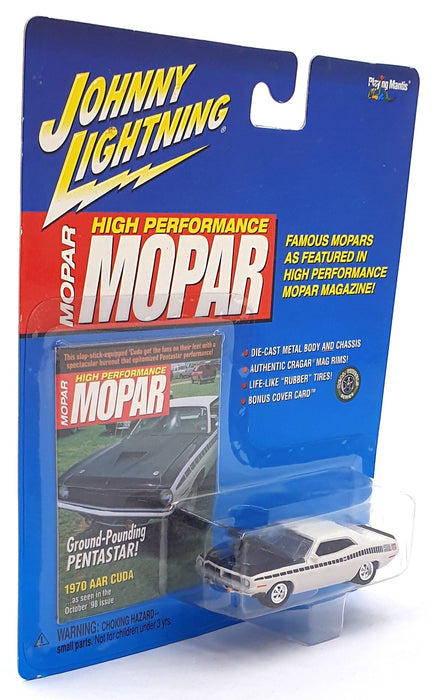 Johnny Lightning 1/64 Scale 291-07 HP MOPAR - 1970 Plymouth AAR Cuda - White