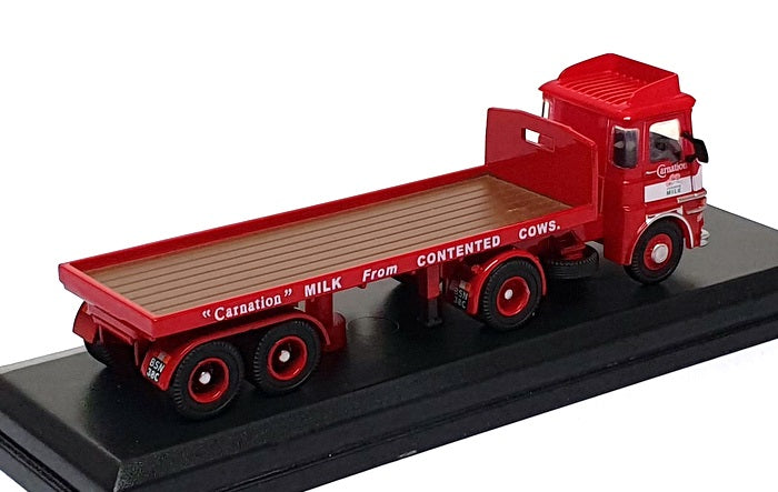 Oxford Diecast 1/76 Scale 76LV002 - ERF LV Flatbed Trailer Carnation - Red/White