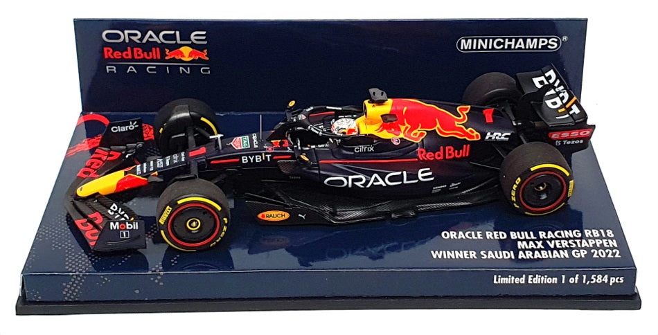 Minichamps 1/43 Scale 417 220101 - F1 Red Bull RB18 1st Verstappen S Arabia 2022