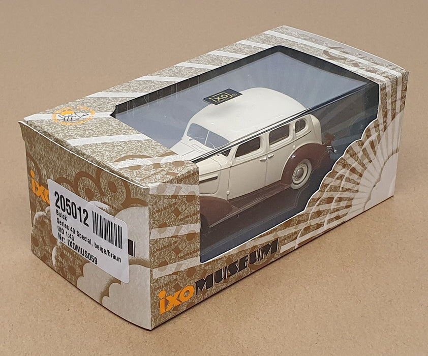 Ixo Museum 1/43 Scale IXOMUS059 - 1936 Buick Series 40 Special - Cream/Brown