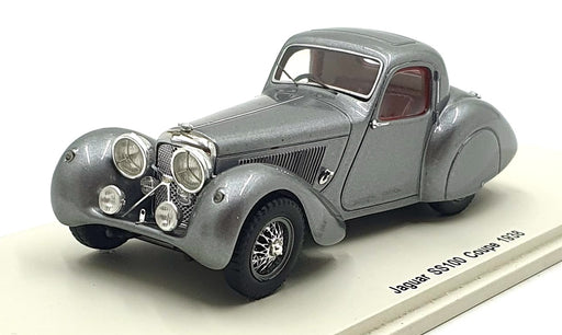 Spark 1/43 Scale Resin S2125 - 1938 Jaguar SS100 Coupe - Silver