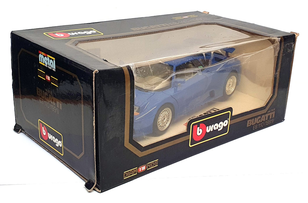 Burago 1/18 Scale Diecast 3035 - 1991 Bugatti EB 110 - Blue