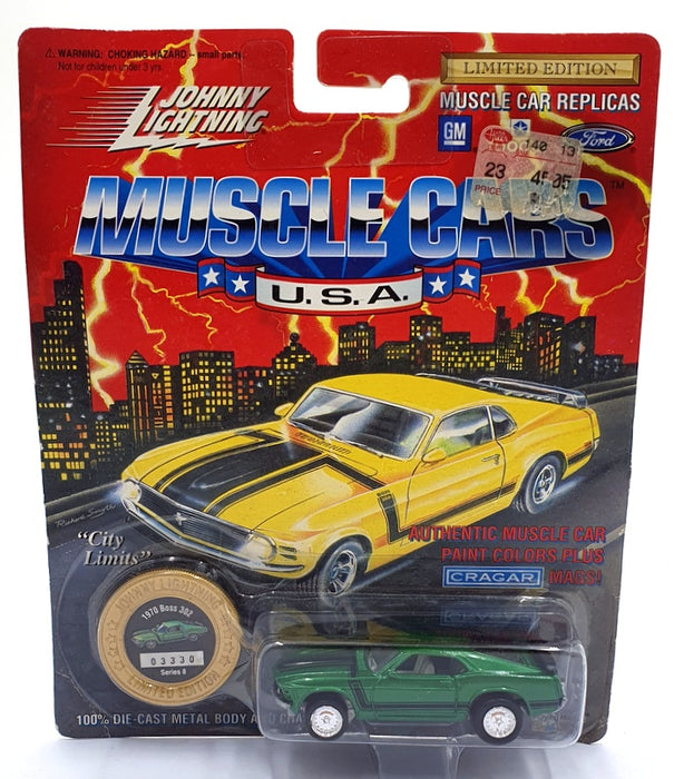 Johnny Lightning 1/64 Scale 200-180 - Muscle Cars 1970 Mustang Boss 302 - Green