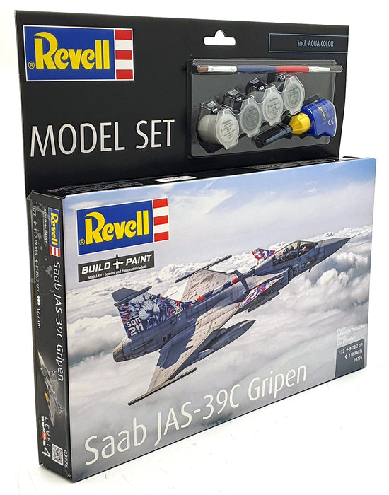 Revell 1/72 Scale Model Kit 03776 - Saab JAS-39C Gripen Aircraft with Paint/Glue