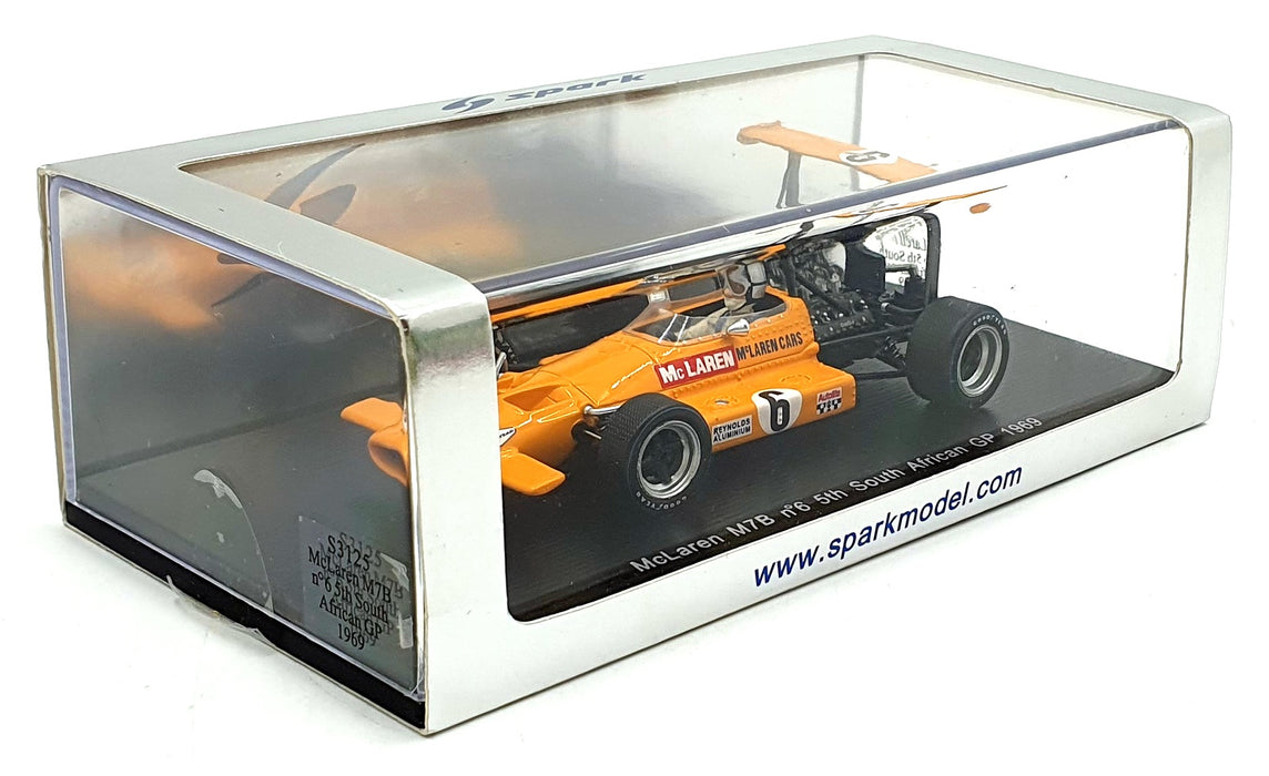 Spark 1/43 Scale S3125 - McLaren M7B #6 5th South African GP 1969 - McLaren