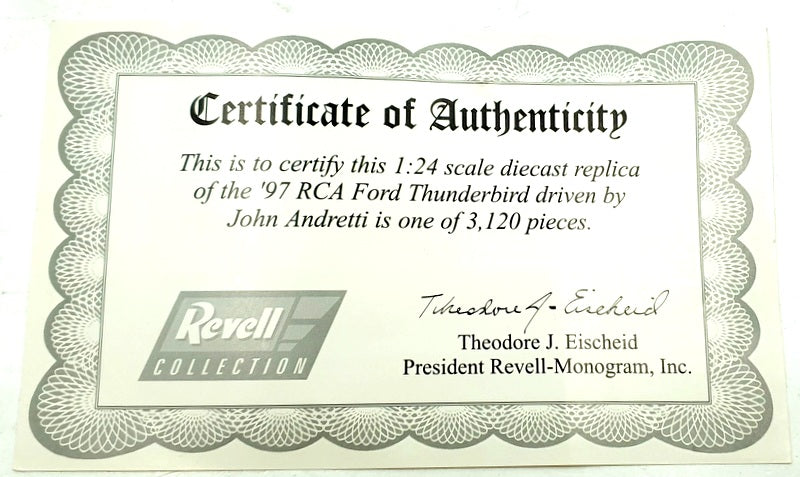 Revell 1/24 Scale 6917 - Ford Thunderbird #98 RCA 1997 - Andretti