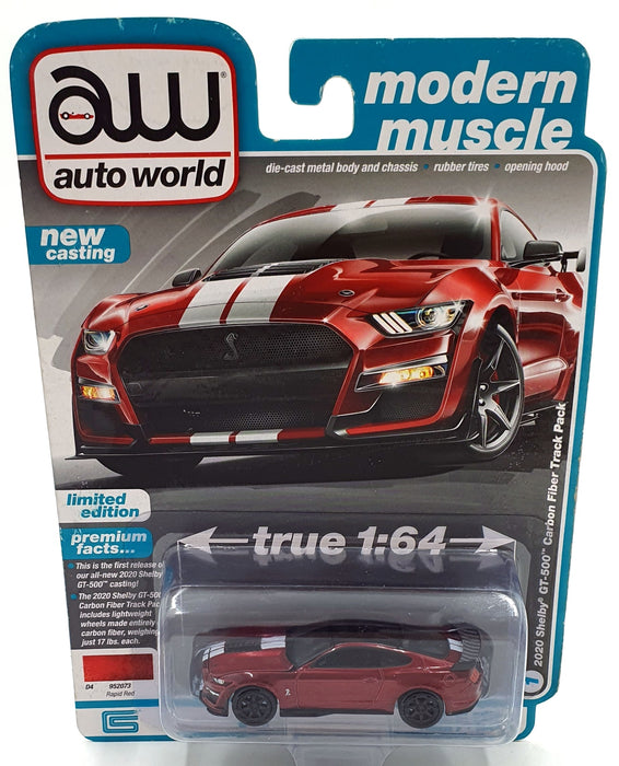 Auto World 1/64 Scale AW64362 - 2020 Shelby GT-500 Carbon Fiber Track Pack